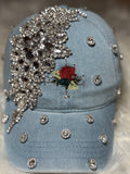 The Crystal Drip Denim Hat