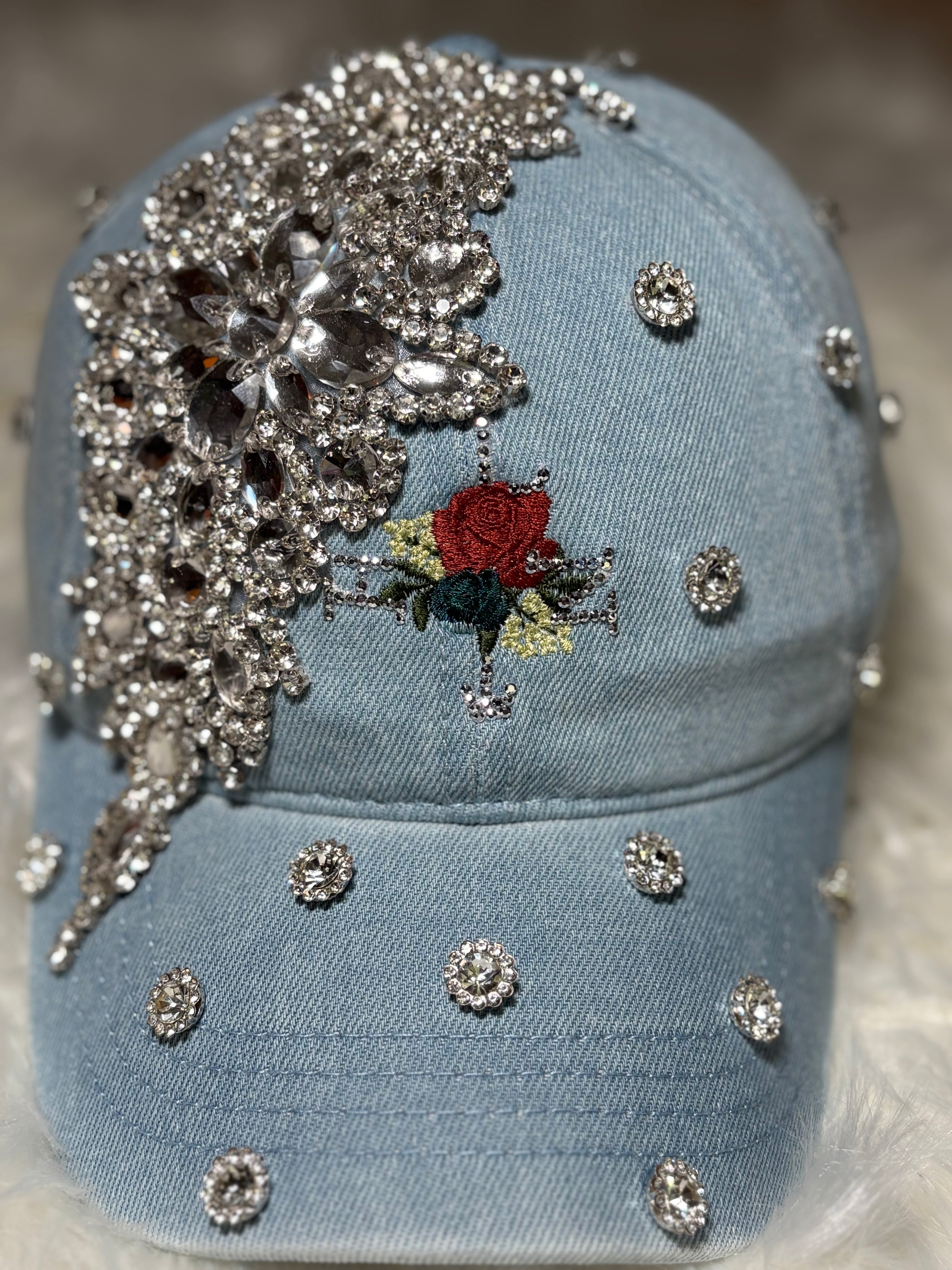 The Crystal Drip Denim Hat
