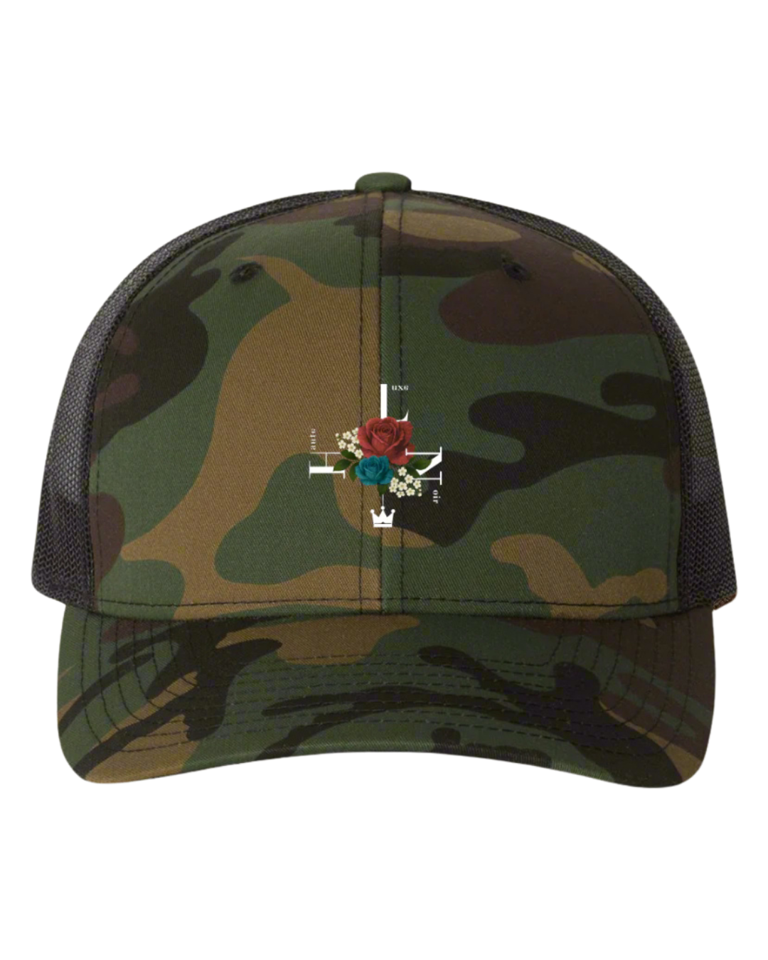 Green Camo/ Black Trucker-Cap