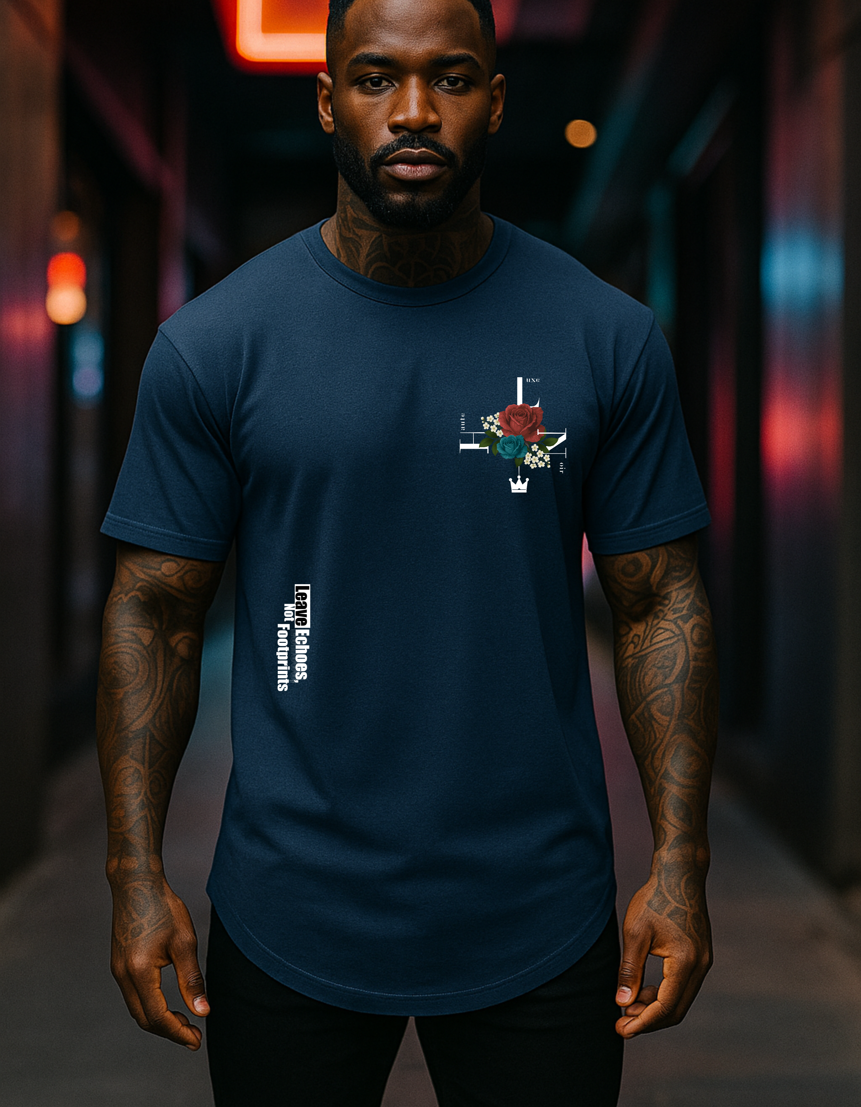 Legacy Bloom Curved Hem Tee